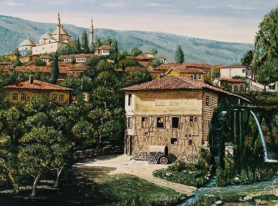 "1890 Bursa Degirmen" başlıklı Tablo Abdullah Cavus tarafından, Orijinal sanat, Petrol