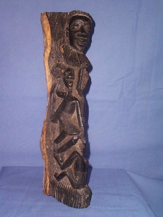 Sculpture titled "UJAMAA" by E M, Original Artwork