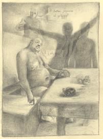 Drawing titled "¿jugamos al golf ?" by Jesús Gómez Ortega, Original Artwork