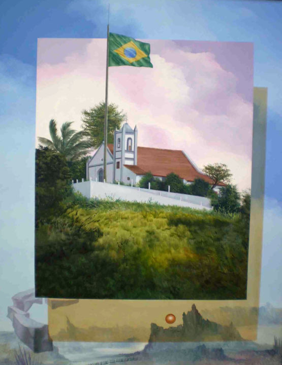 Pintura intitulada "Paisagem 06" por Acencio, Obras de arte originais, Óleo