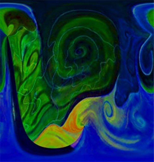 Digital Arts titled "Spirit Rising" by Acesio Amavi, Original Artwork, Digital Painting
