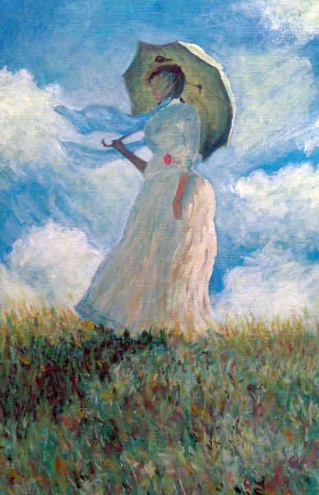 Peinture intitulée "peinture-ombrelle-d…" par Olivier Degarig, Œuvre d'art originale, Acrylique
