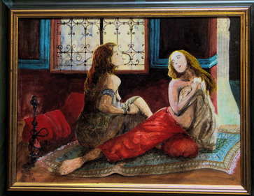 Painting titled "blablaauharem" by Roger Achache, Original Artwork, Oil