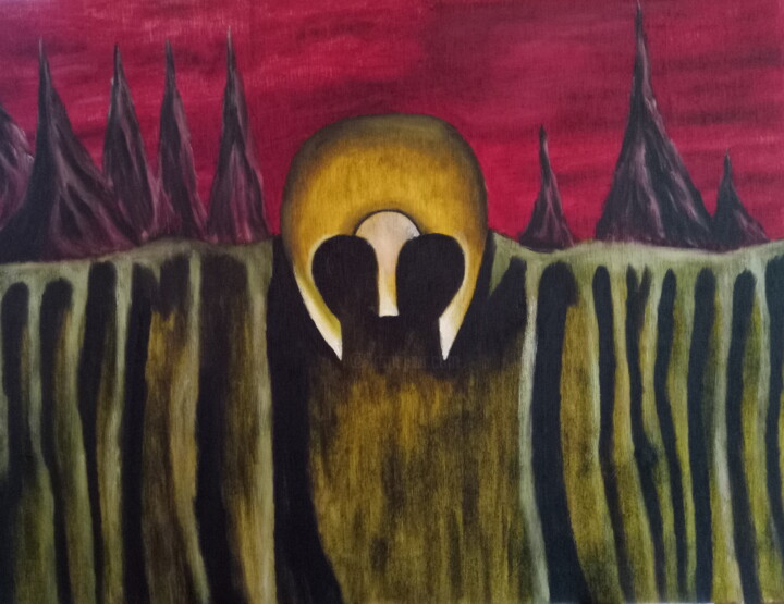 Картина под названием "69" - Acheron Hock, Подлинное произведение искусства, Масло