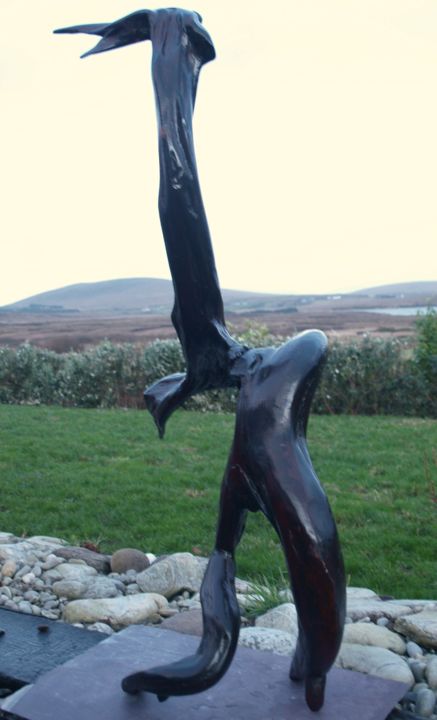 Sculpture titled "t-rex-moon-005.jpg" by Achill Bogwood Sculptures Liam Kelly, Original Artwork