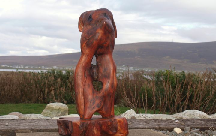 Scultura intitolato "tweetypie-036.jpg" da Achill Bogwood Sculptures Liam Kelly, Opera d'arte originale