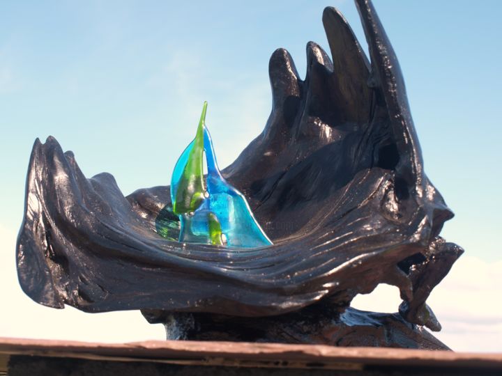 "late-june-black-wav…" başlıklı Heykel Achill Bogwood Sculptures Liam Kelly tarafından, Orijinal sanat