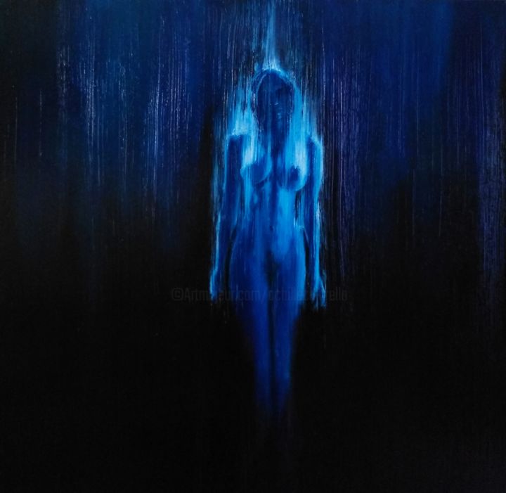 Pittura intitolato "Ghost 3" da Achille Chiarello, Opera d'arte originale, Olio