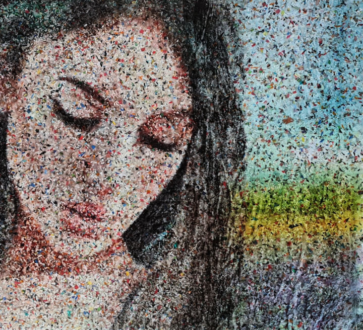 Collages intitolato "I suppose (n.570) -…" da Alessio Mazzarulli, Opera d'arte originale, Acrilico