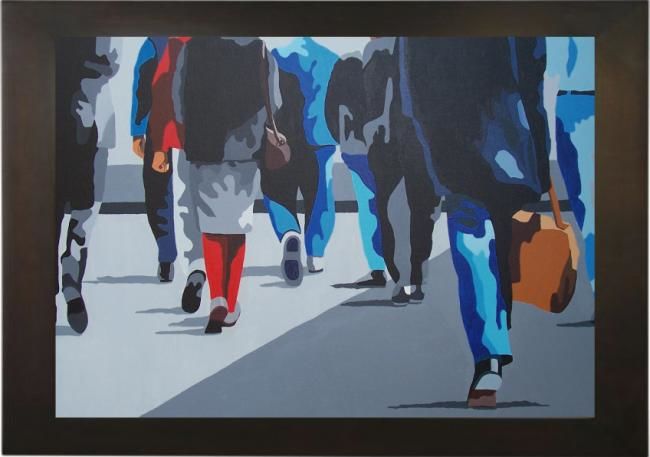 Pintura titulada "gente n 1" por Walter Bongiorni, Obra de arte original