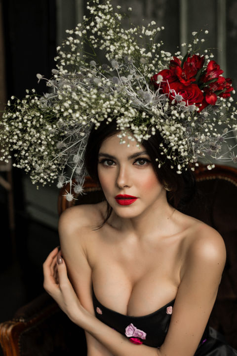 Photography titled "flowers in your hair" by Nastya Bilkova, Original Artwork, Digital Photography