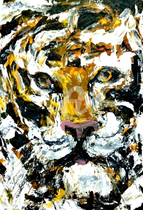Painting titled "Royal Tigar" by Adward, Original Artwork, Acrylic