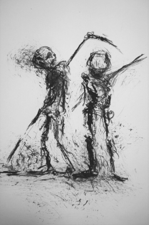 Drawing titled "Zeichnung I" by Ada Sembal, Original Artwork, Charcoal