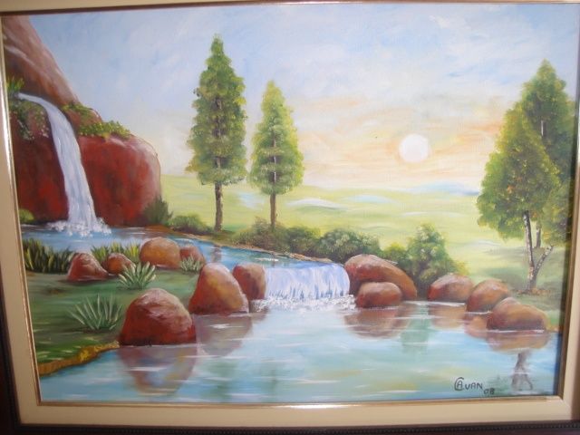 Painting titled "paz" by Acuan, Original Artwork