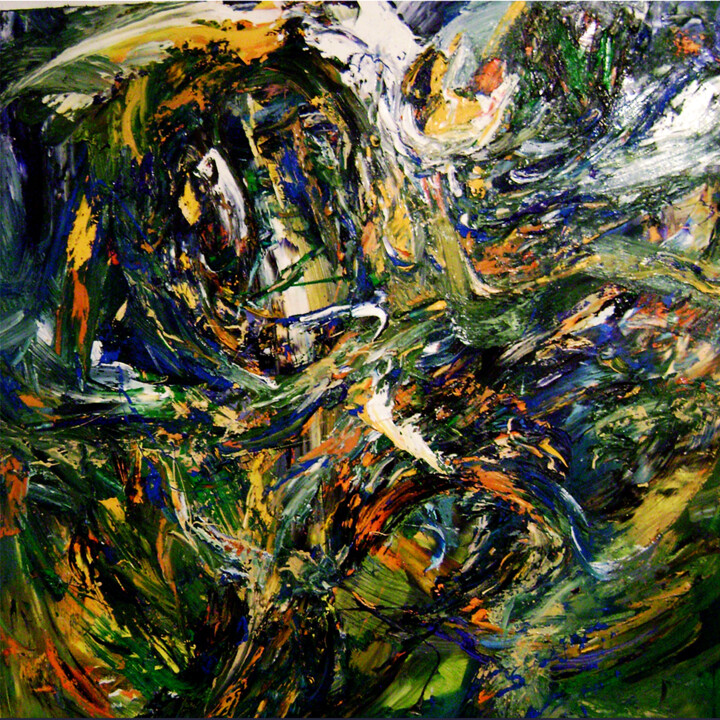Painting titled "Abstract painting" by Adam Czekański, Original Artwork, Oil
