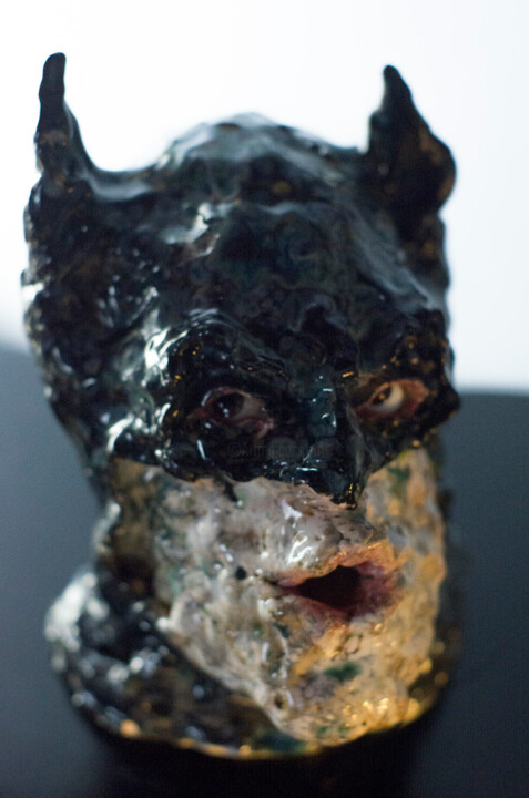 Sculpture titled "BAT ceramic" by Adam Czekański, Original Artwork, Ceramics
