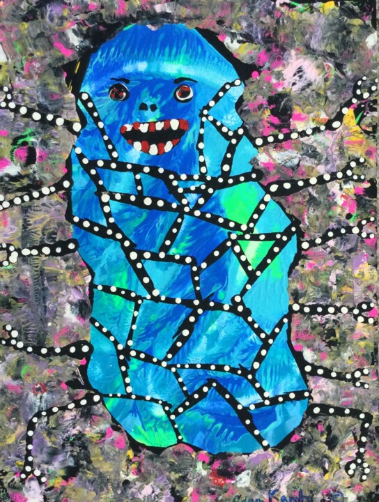 Peinture intitulée "Vagabond alien" par Adam Kamhi, Œuvre d'art originale, Acrylique