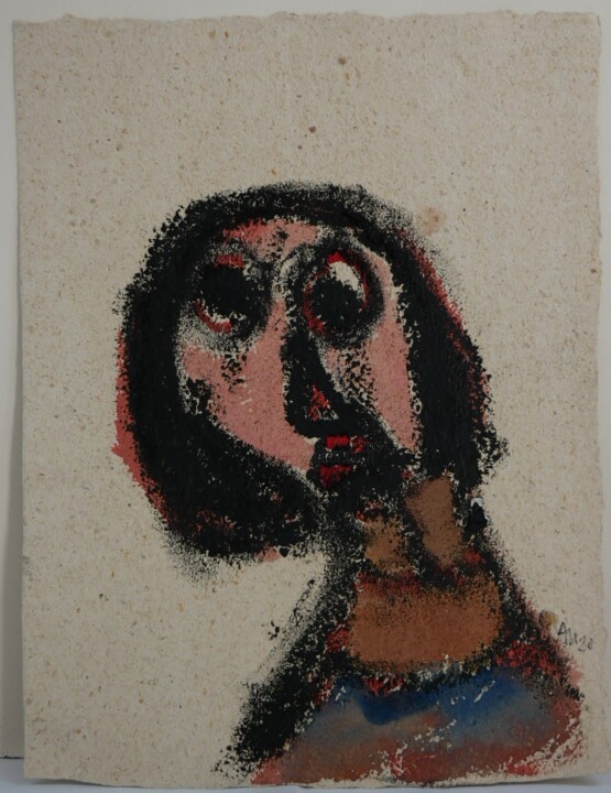 Pittura intitolato "Une femme" da Adam Nidzgorski, Opera d'arte originale, Gouache