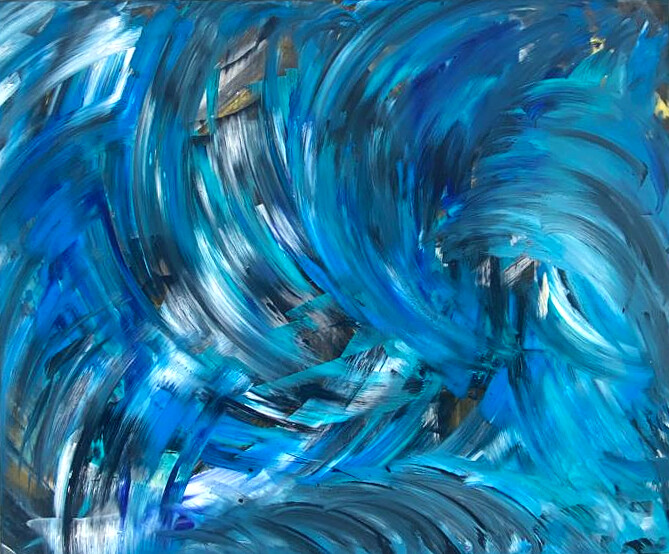 Картина под названием ""H2O"" - Adam Votocek Art, Подлинное произведение искусства, Акрил