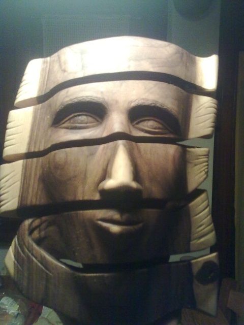 Sculpture intitulée "Egitto" par Adam Posch, Œuvre d'art originale, Bois
