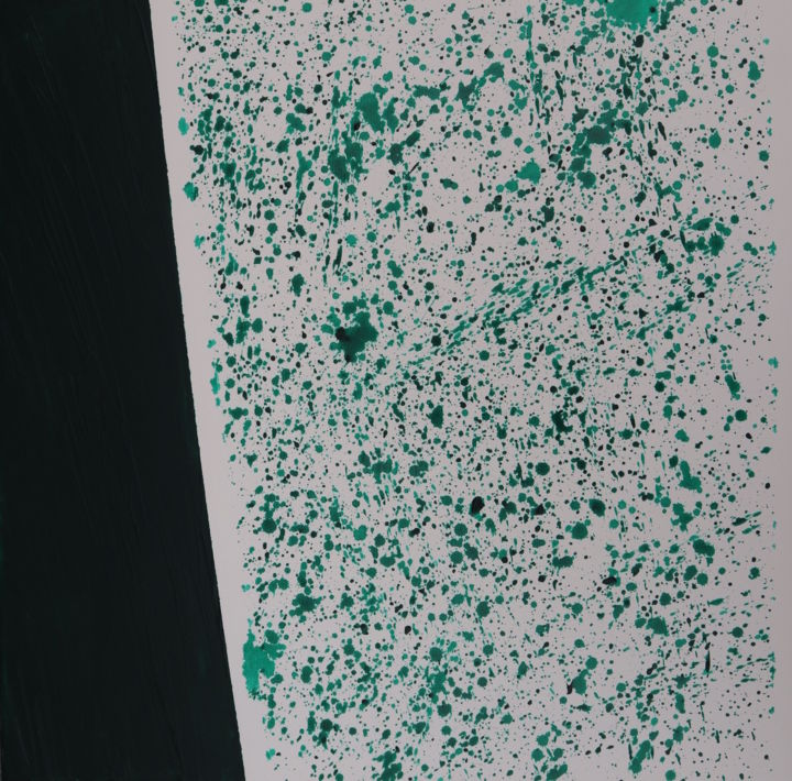 Peinture intitulée "Vert émeraude" par Adam Spinosa, Œuvre d'art originale, Acrylique