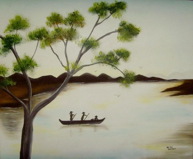 Pintura intitulada "Lembrança da Bahia" por Ada Pri Hoffmann, Obras de arte originais