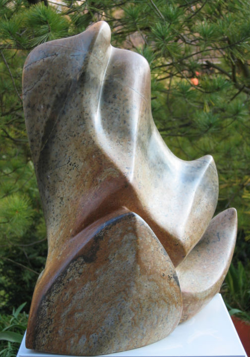 Escultura titulada "La Felouque" por Antoinette Deley, Obra de arte original, Piedra