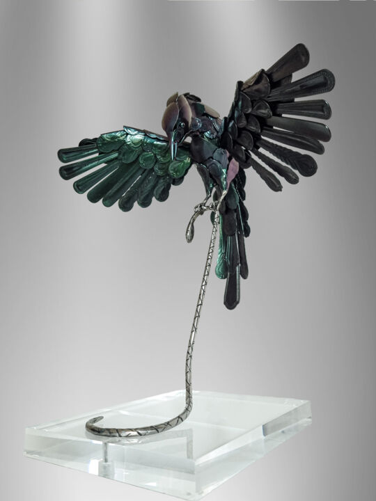 Sculpture intitulée "la Prise" par Adda Merzougui, Œuvre d'art originale, Acier inoxydable