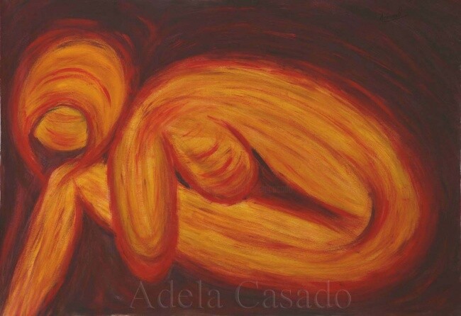 Painting titled "AUTOPOSESION / IN I…" by Adela Casado Cano, Original Artwork, Acrylic