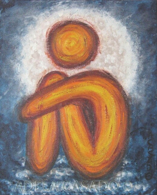 Painting titled "SINTESIS" by Adela Casado Cano, Original Artwork, Oil