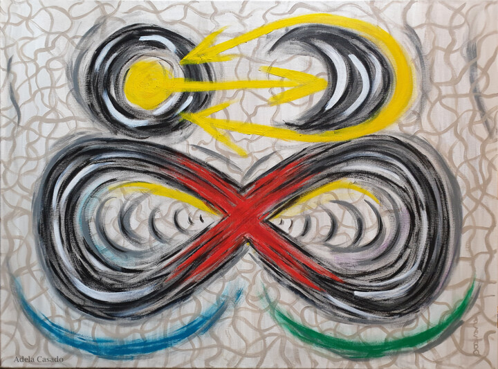 Malerei mit dem Titel "DINAMICA AMOROSA" von Adela Casado Cano, Original-Kunstwerk, Acryl