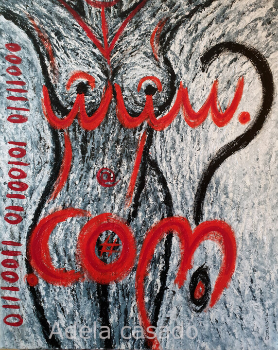 Malerei mit dem Titel "PUNTOCOM3" von Adela Casado Cano, Original-Kunstwerk, Acryl