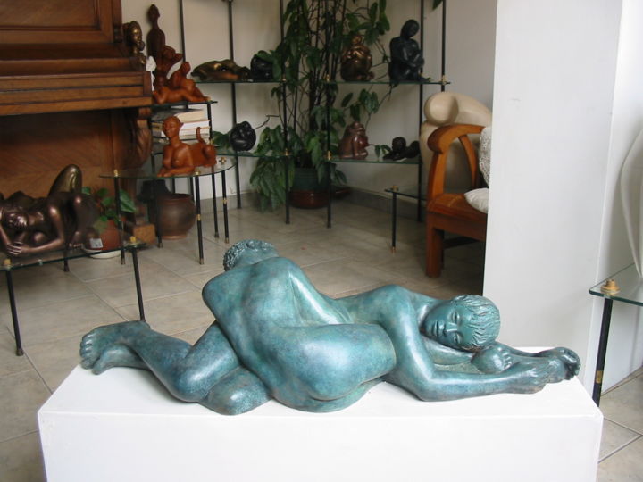 Sculpture titled "Les amantes" by Adèle Vergé, Original Artwork, Casting