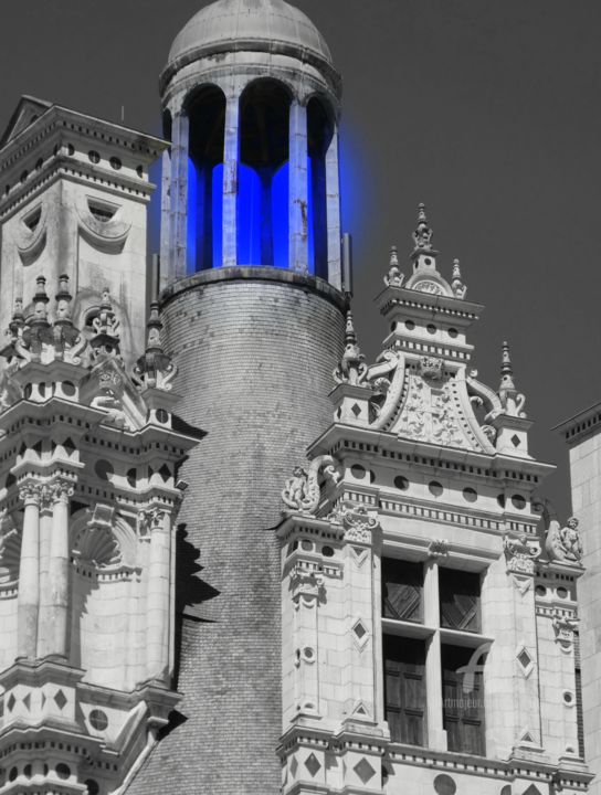 Arts numériques intitulée "La Lumière Bleue au…" par Adèle Vahn, Œuvre d'art originale, Travail numérique 2D