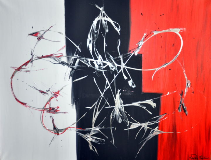 Pittura intitolato "L'envol d'un cavali…" da Adelia Martins, Opera d'arte originale, Olio