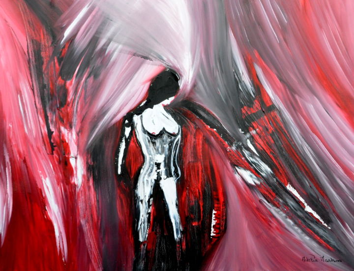 Painting titled "Puissance de la fem…" by Adelia Martins, Original Artwork, Acrylic