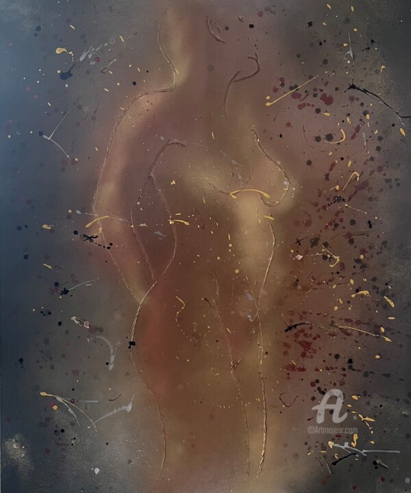 Pintura titulada "Femme Chrétienne" por Adeline Wagner, Obra de arte original, Acrílico Montado en Bastidor de camilla de ma…