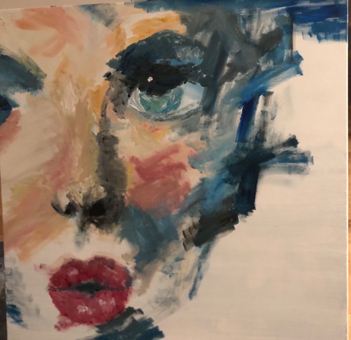 Painting titled "look at me" by Adelyn D'Onofrio, Original Artwork