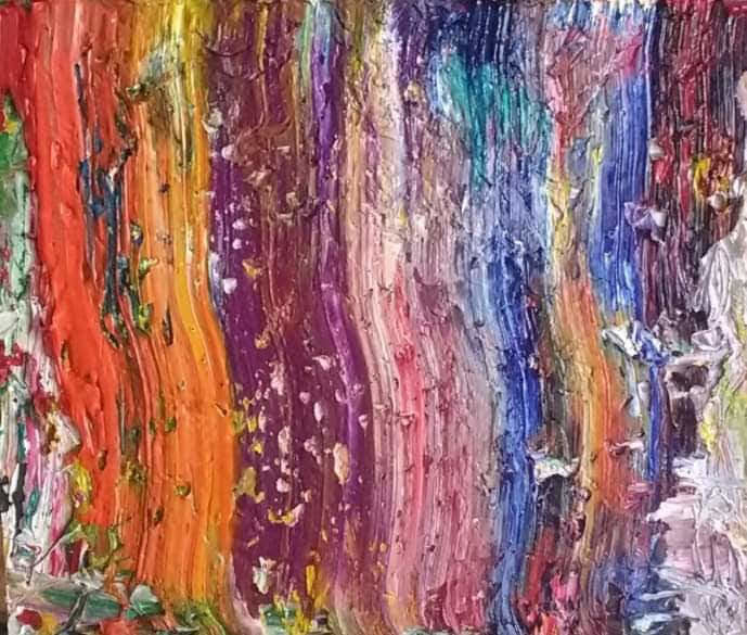 Painting titled "Pure Madness" by Adem Blue, Original Artwork, Oil