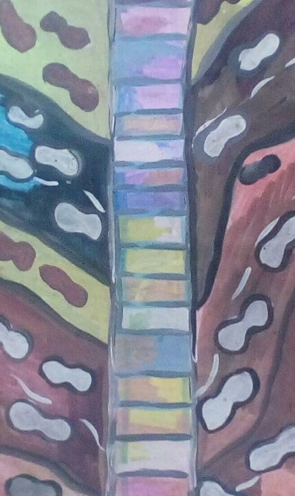 Pintura intitulada "Pathway" por Adeola Lawrence, Obras de arte originais, Aquarela