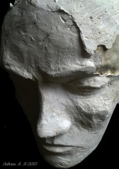 Skulptur mit dem Titel "masque" von Adham Bozart, Original-Kunstwerk