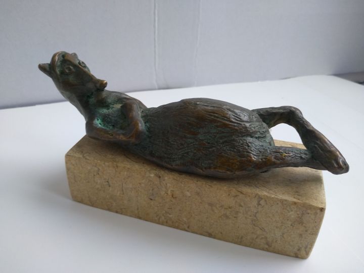 Sculpture titled "Meerkat" by Putură Adrian, Original Art, Metals