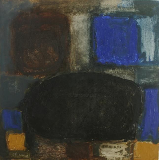 Peinture intitulée "4_huile_su50_x50_cm…" par Adil Rabih, Œuvre d'art originale,