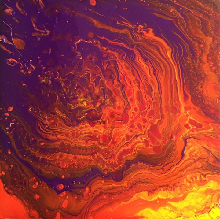 Pittura intitolato "« Éclosion »" da Adina De Souzy, Opera d'arte originale,