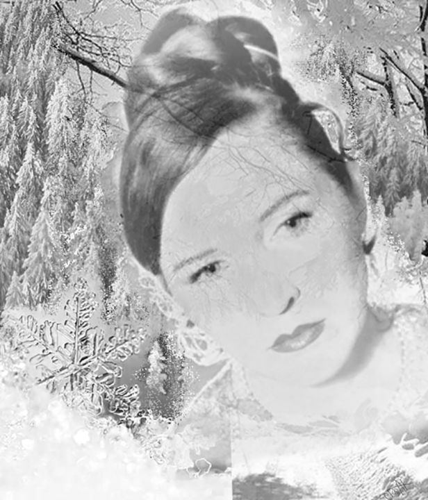 Arts numériques intitulée "Sun and frost" par Nailya Adiyatova, Œuvre d'art originale, Photo montage