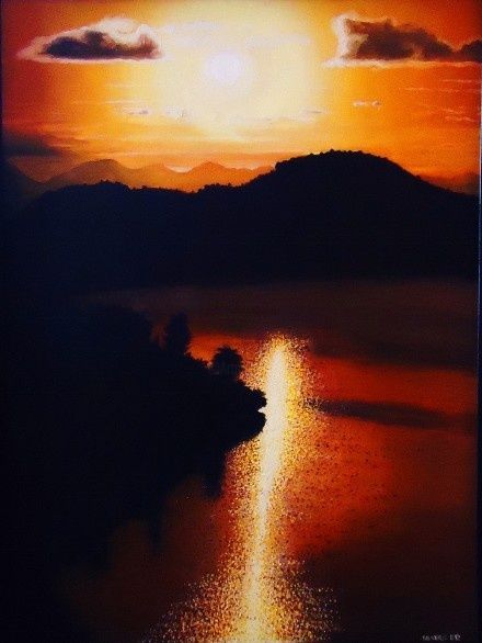 Painting titled "sunset" by Admir Silajdzic, Original Artwork