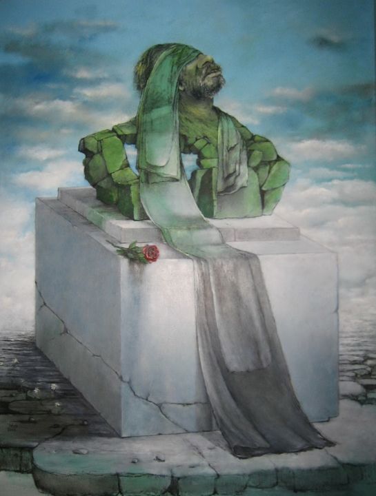 Peinture intitulée "Freedom" par Adnan Yahya, Œuvre d'art originale, Huile