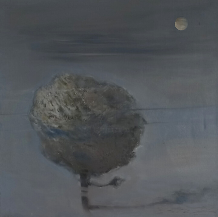 제목이 "Moon Light"인 미술작품 Nandi Veseli로, 원작, 기름