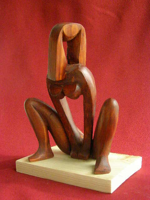 Sculpture titled "shyness-4.jpg" by Adolf Neystat, Original Artwork, Wood