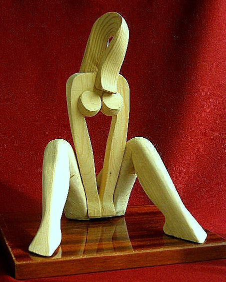 Sculpture titled "shyness-2.jpg" by Adolf Neystat, Original Artwork, Wood